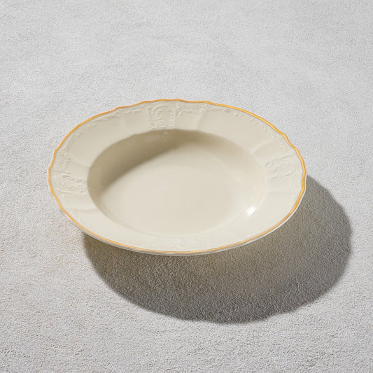 Vikko - Bernadotte, Soup Bowl, Ivory with Gold Rim, 12 oz