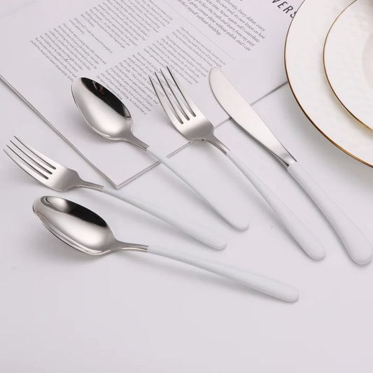 Vivience Colorblock 20 Piece Flatware Set 18/10 SS 1