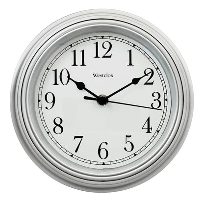 WALL CLOCK-8″-SIMPLICITY- SILVER