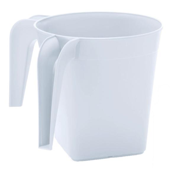 Wash Cup Plastic (Pearl White, Square)