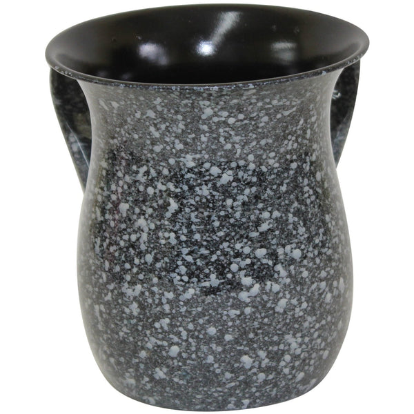 Wash Cup Steel Black Marble