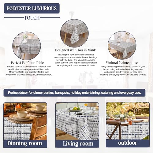 Weave Ocean Table Cloth 70''X108'' 4