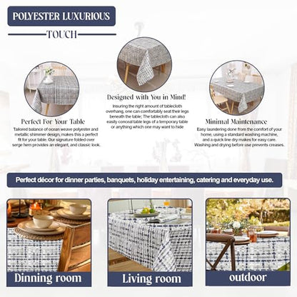 Weave Ocean Table Cloth 70''X108'' 4