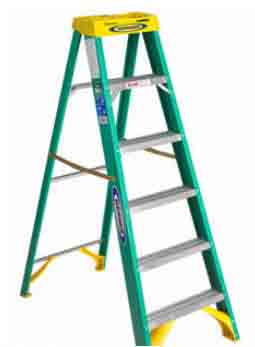 Werner 6 Ft Fiberglass Ladder 225 Lb Capcity 1