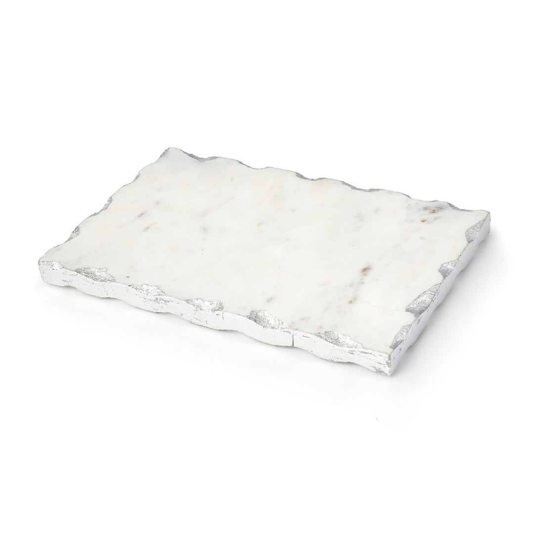 White Marble 9x6 Board Silver 1