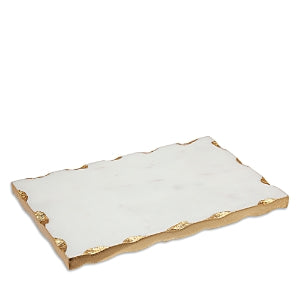 White Marble Board with Gold Edge