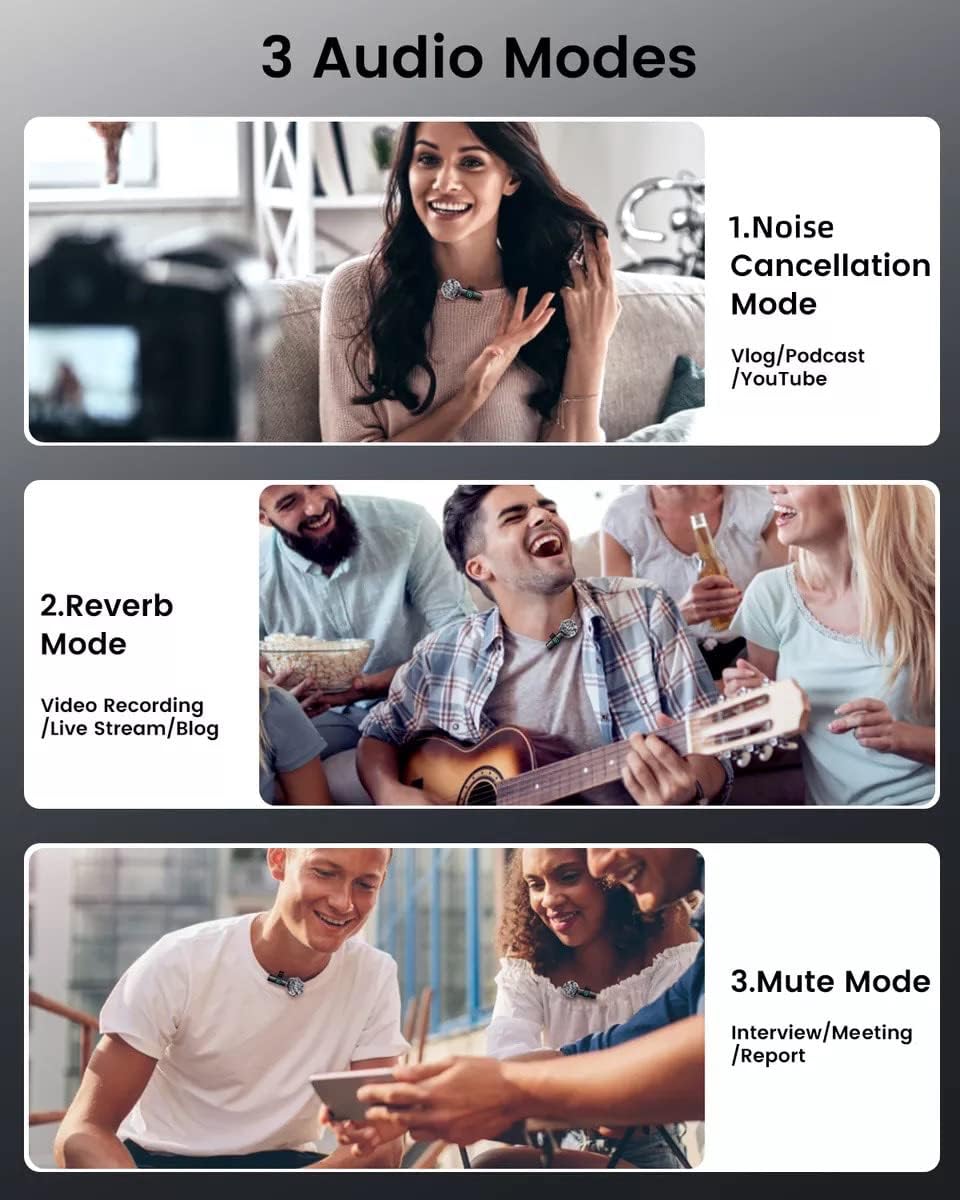 Wireless Lavalier Microphone Set: Clear Audio for iPhone, Video, Interviews & Vlogs 2