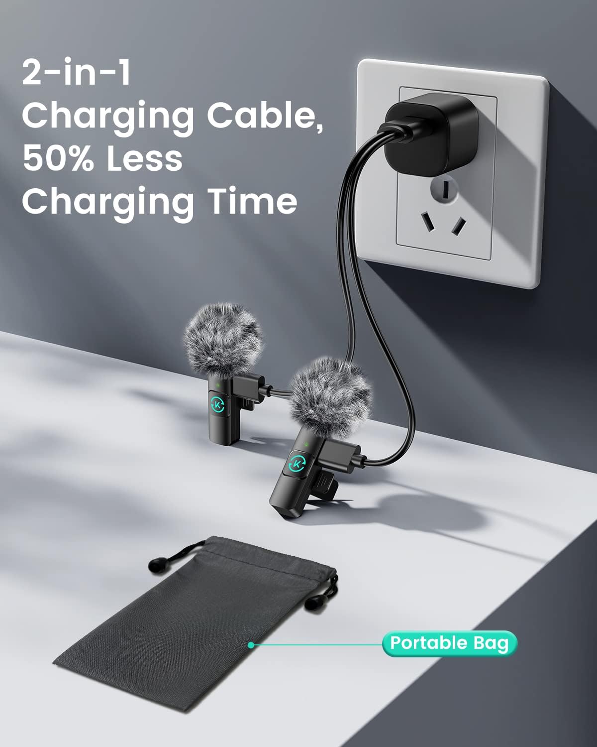 Wireless Lavalier Microphone Set: Clear Audio for iPhone, Video, Interviews & Vlogs 3