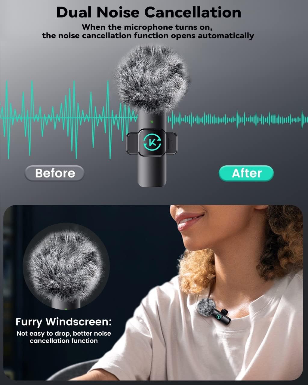 Wireless Lavalier Microphone Set: Clear Audio for iPhone, Video, Interviews & Vlogs 4