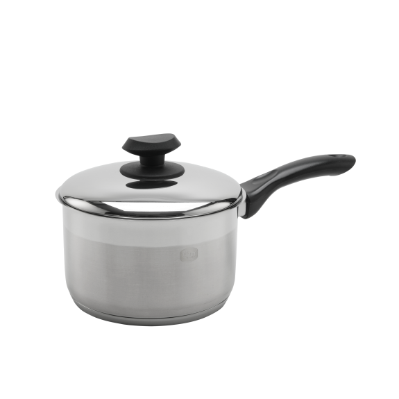 YBM 1QT Stainless Steel Pot Black Handle