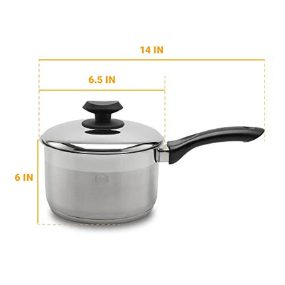 YBM 2.5 Stainless Steel Sauce Pan 3