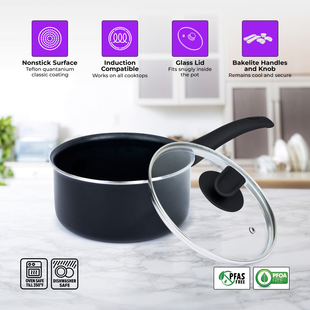 YBM POTS (1.5 QT SAUCEPAN, Black, 1.5 QT SAUCEPAN)