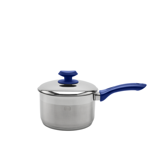 YBM Stainless Steel Pot, Blue 1QT