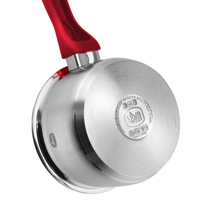 Ybm 13 Pc. 18/10 Tri-Ply Stainless Steel Cookware Set, Red 3