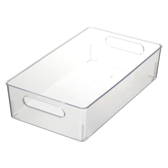 Ybm Clear Organizer Bin With Handle, 15 x 8.75 x 3.75 1