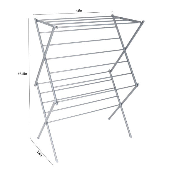 Ybm Extra Wide 2 Tier Deluxe Foldable Clothes Steel Drying Rack 4