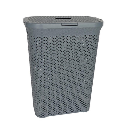 Ybm Plastic Woven Hamper 48L (Grey) 1