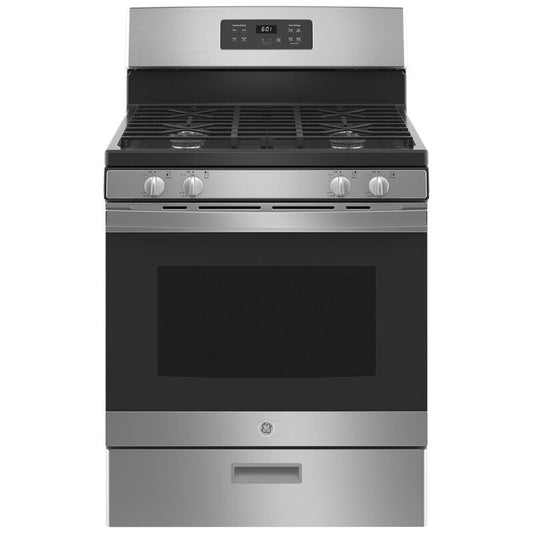 30 Inch Freestanding Gas Range with 4 Sealed Burners, 4.8 cu. ft. Oven Capacity, Broiler Drawer, Continuous Grates, Manual Clean, Simmer Burner, Sabbath Mode and OU/CRC Certified: Stainless Steel