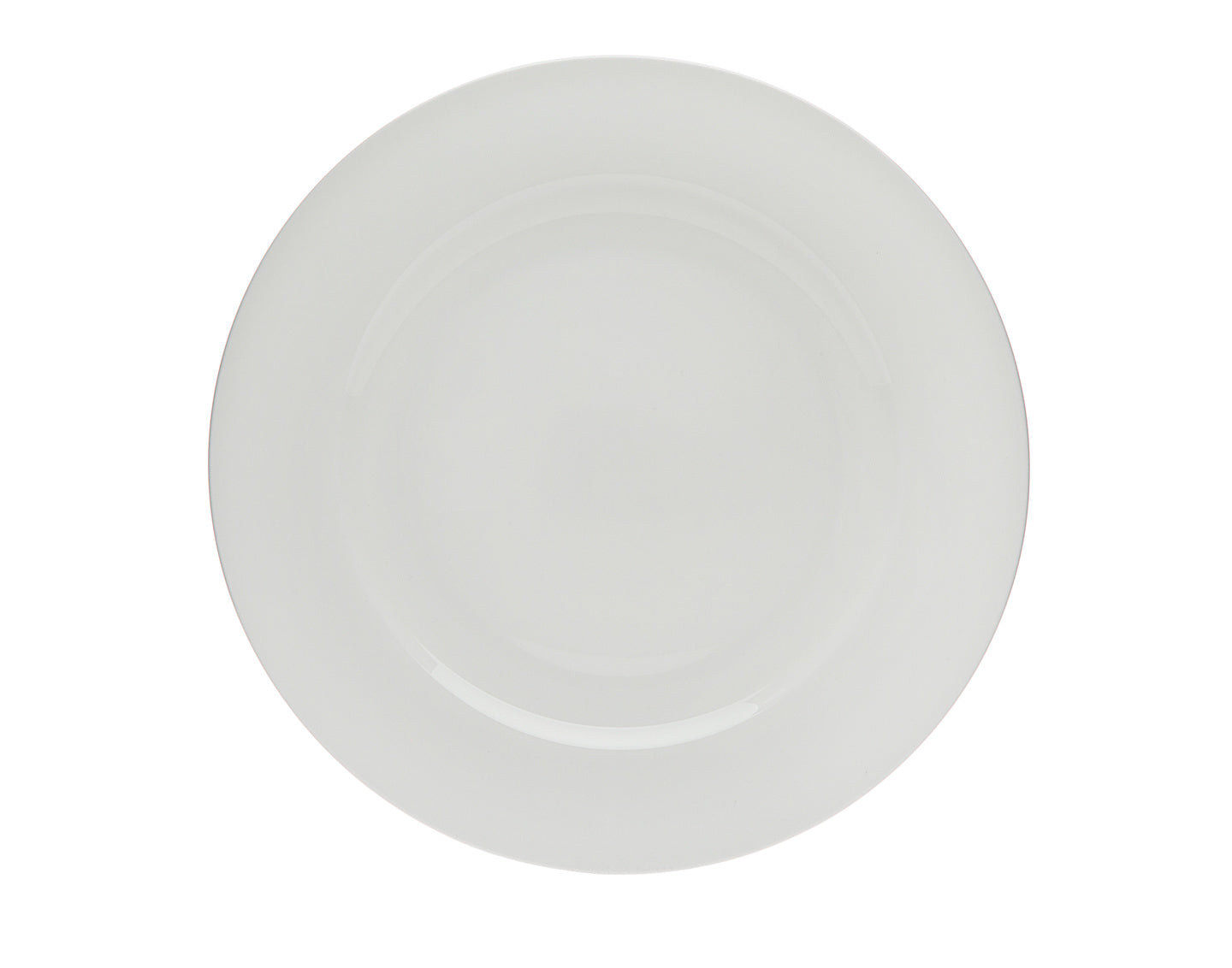 11 In White Dinner Rim Plate