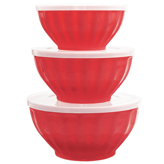 Nx S/3 Mix Bowl Set Pp Red
