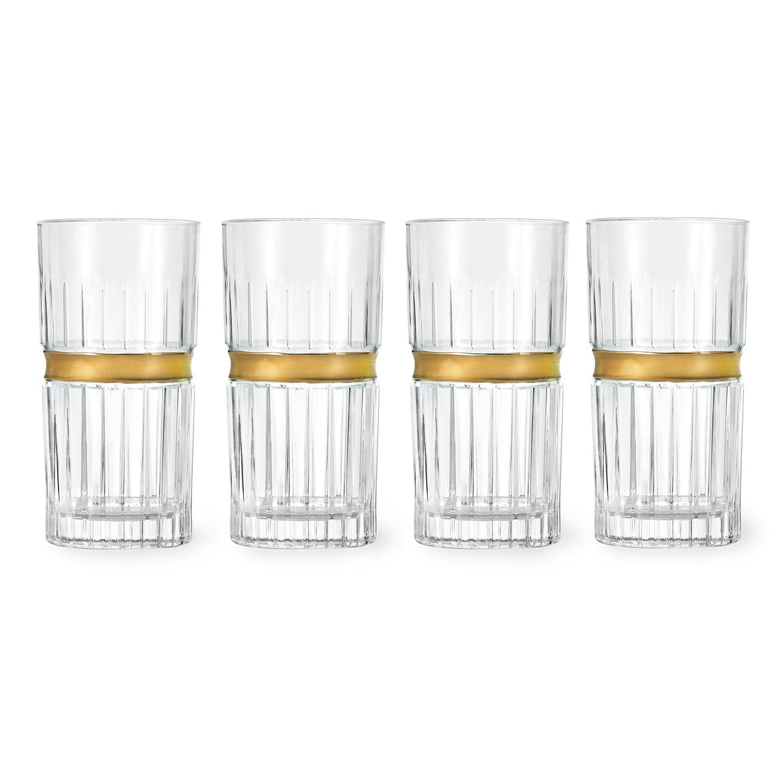Regine Highball Set of 4 Gold Band