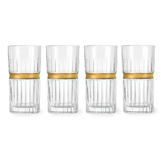 Regine Highball Set of 4 Gold Band