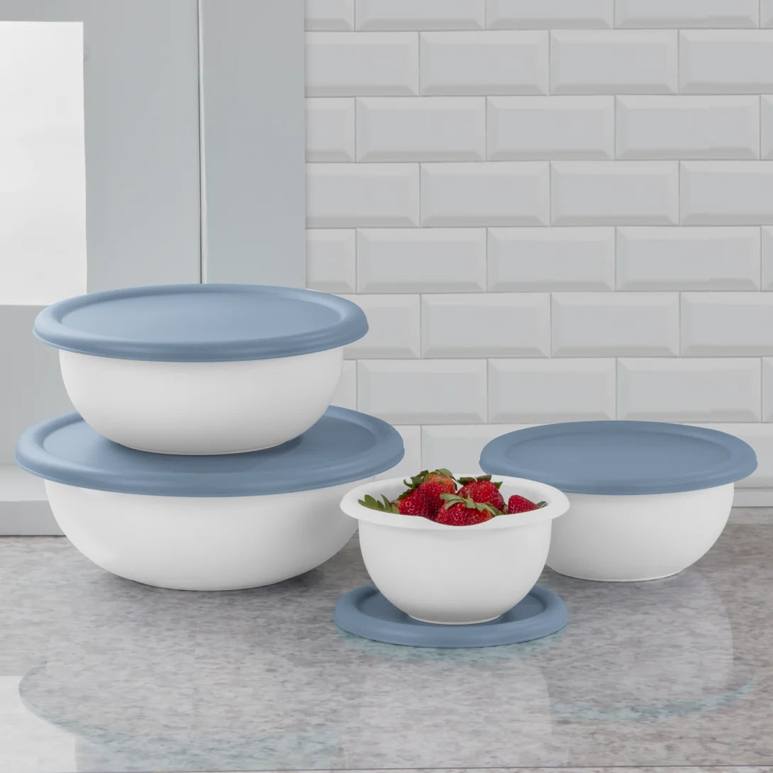 BOWL SET OF 4 w/COVERS-