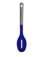 Millvado - Nylon Utensils SS Handle, Slotted Spoon, Blue,13.5''