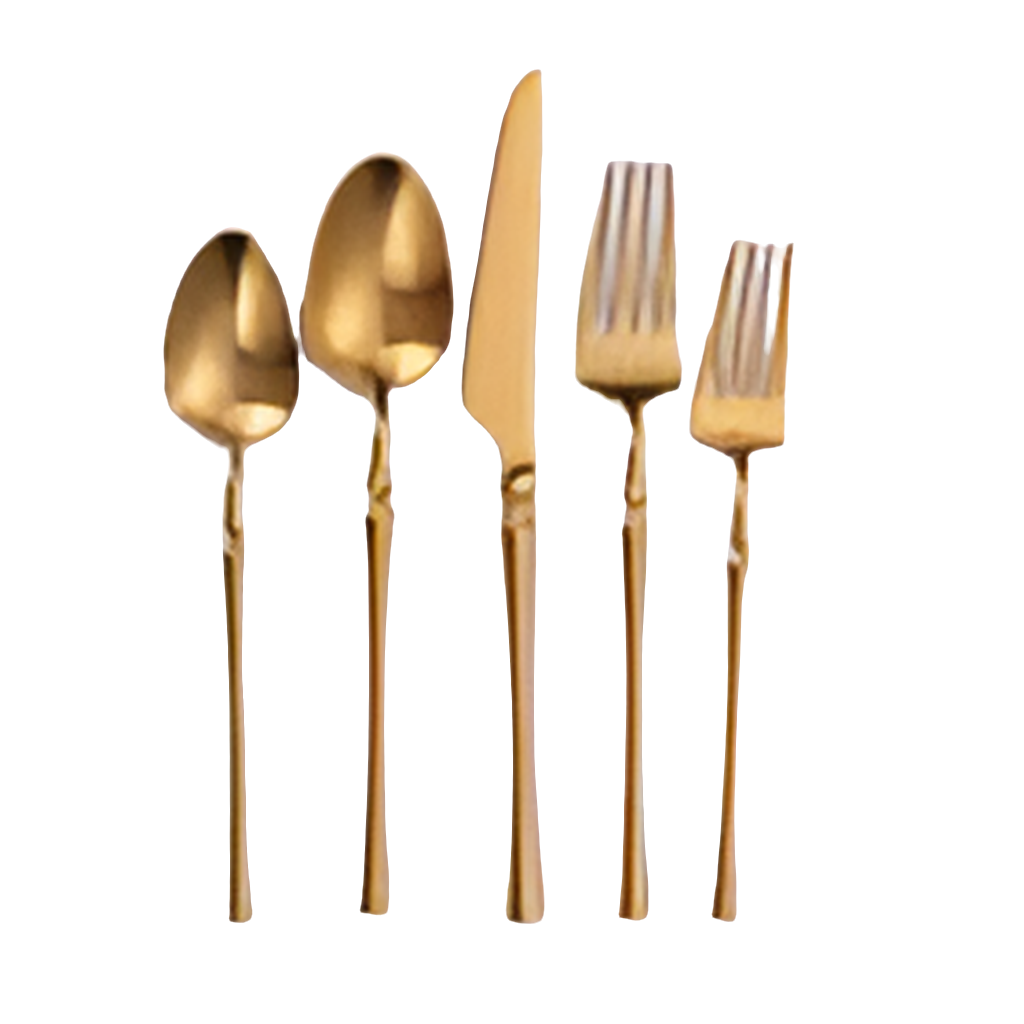 Vikko - Dine, Irene, Brushed Gold, 20 Piece Flatware Set, 18/10 Stainless Steel