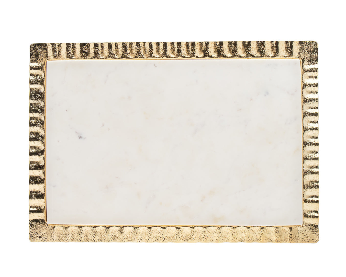 Ripple Gold 16x12 Marble Tray