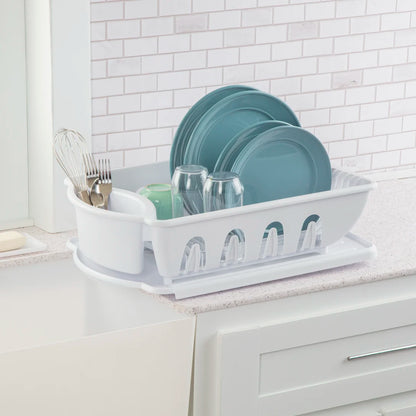 DISH DRAINER SET-JUMBO-WHITE