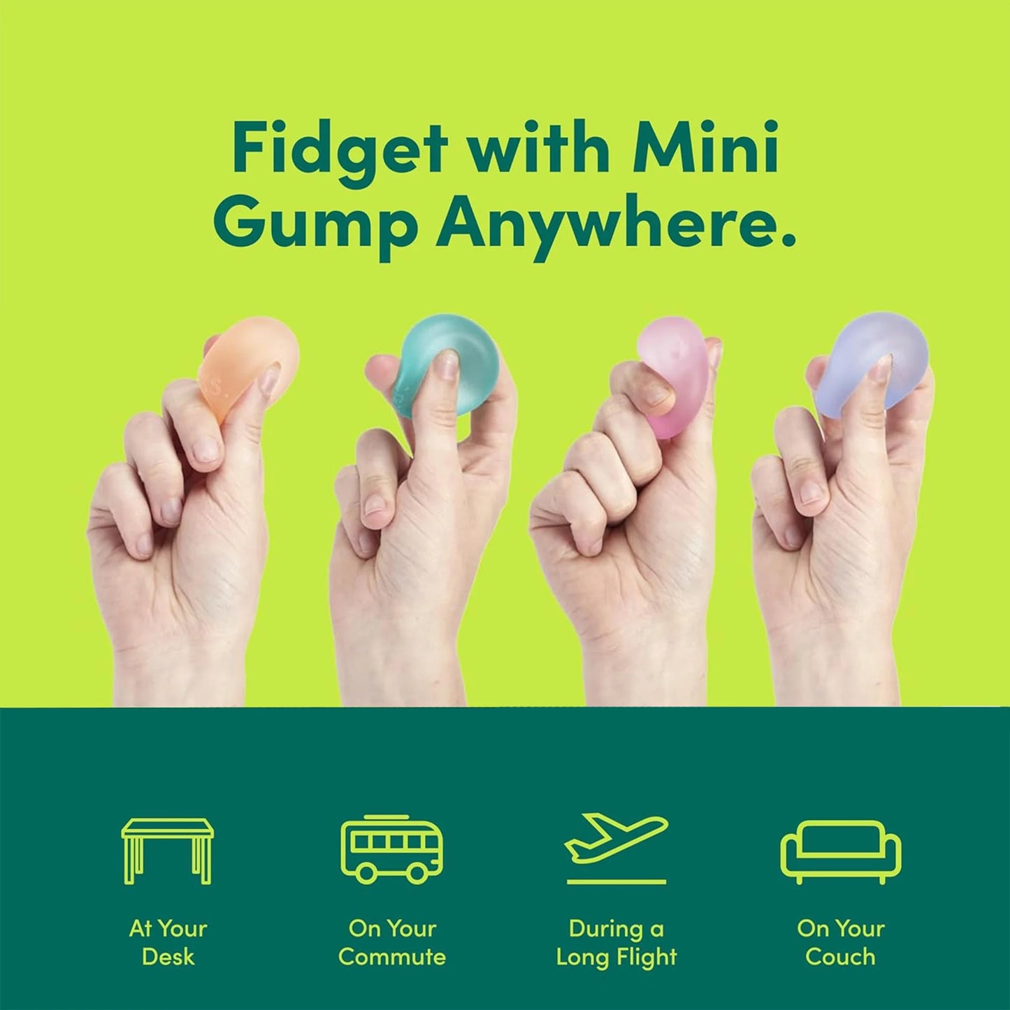 Speks Gump Memory Gel Stress Ball - Moon Jelly