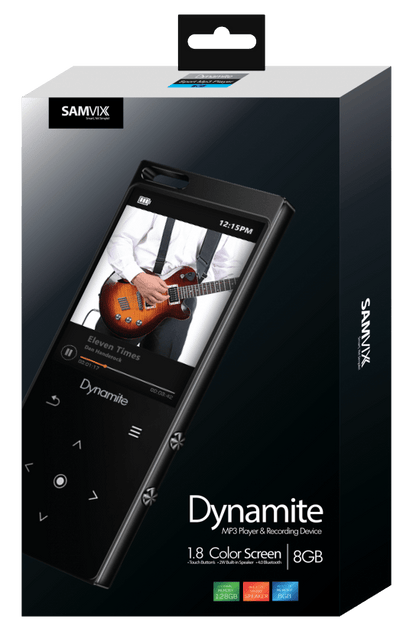 Samvix Dynamite MP3 Player 8 GB White