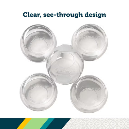 Safety 1st Clear View Safety Stove Knob Covers (5 pack), Clear, Toddler