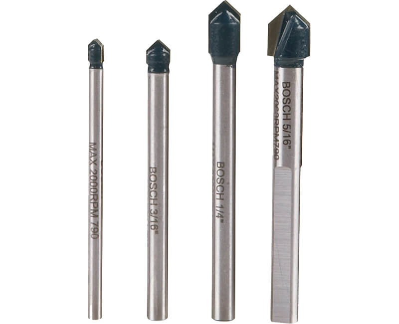 4 Piece Glass And Tile Bit Set