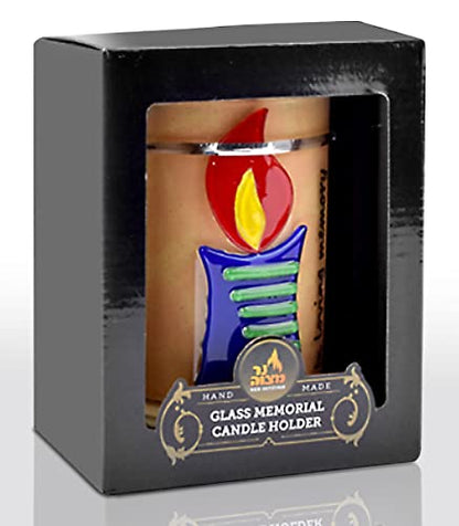 handmade glass memorial candle holder 3