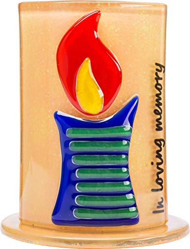 handmade glass memorial candle holder 4