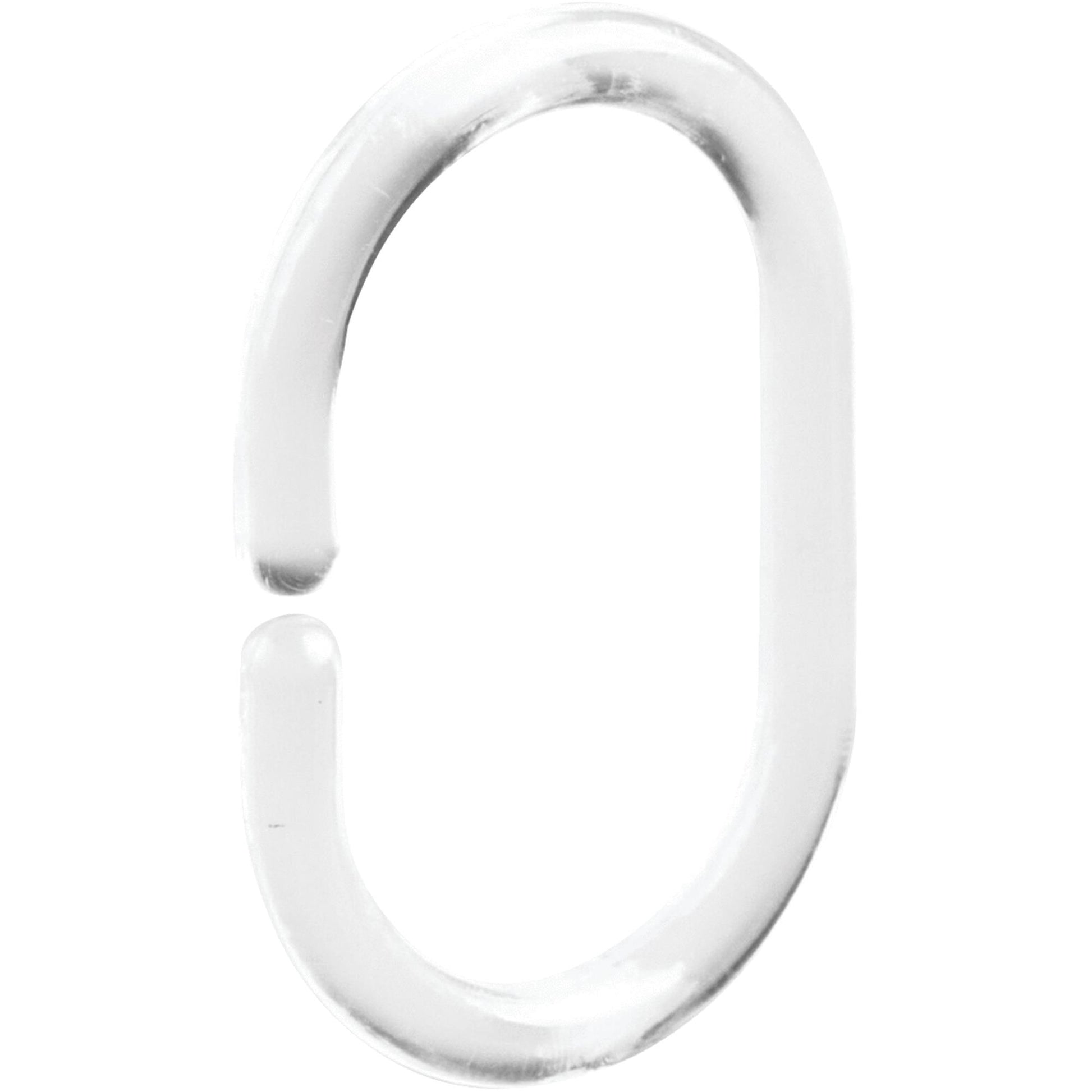 iDesign Clear Plastic Shower Curtain C-Hook (12-Count)
