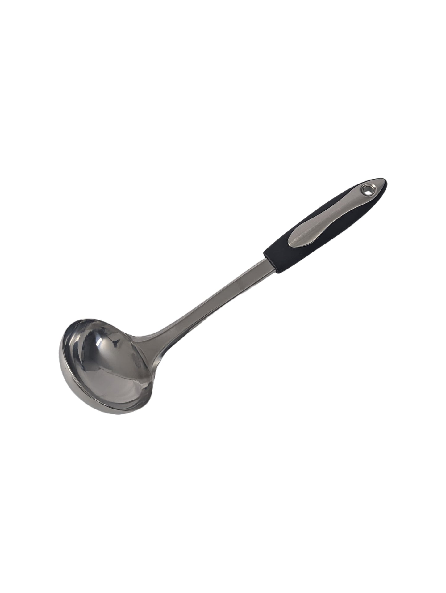 EFG Home, Rubber Handle Stainless Steel Soup Ladle