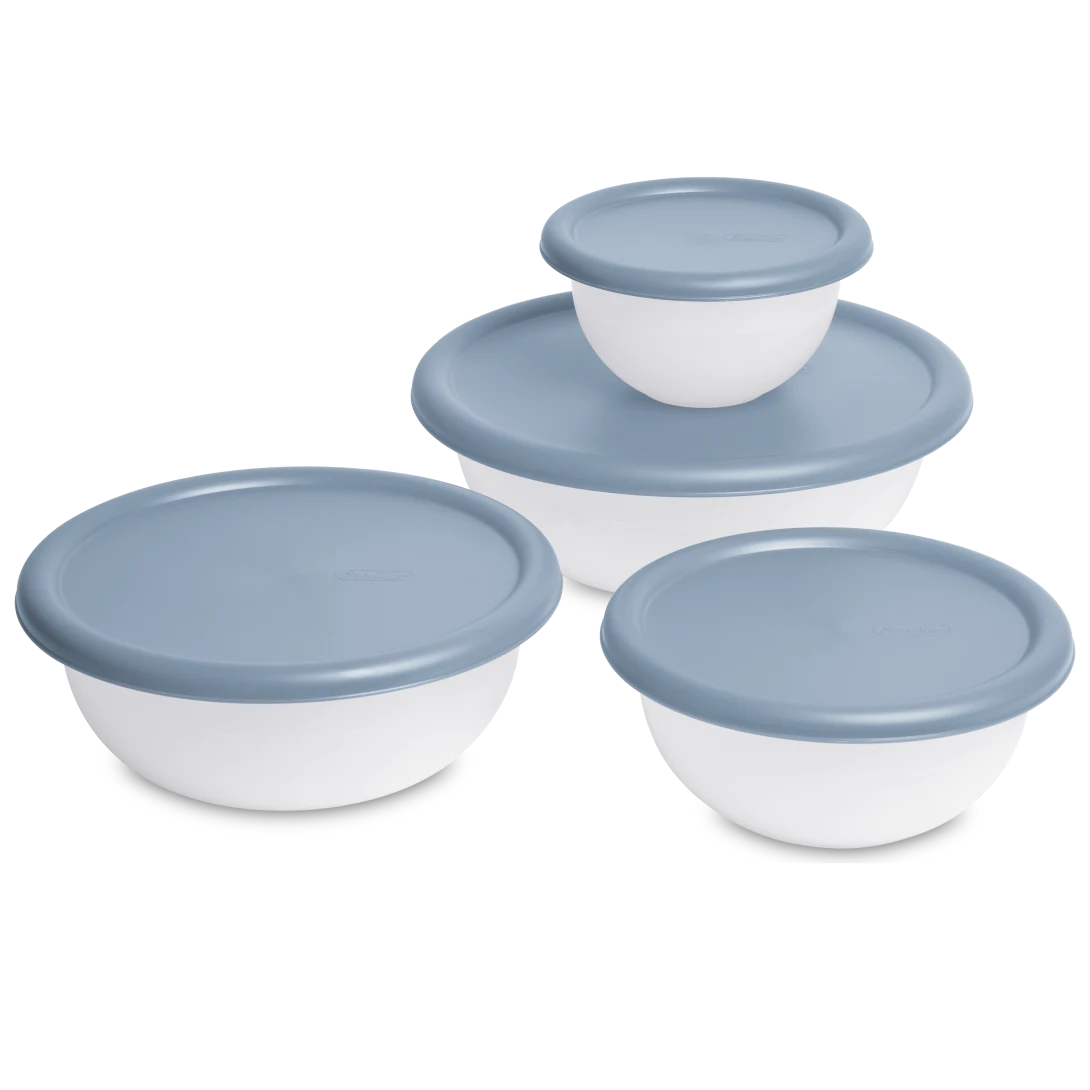 BOWL SET OF 4 w/COVERS-