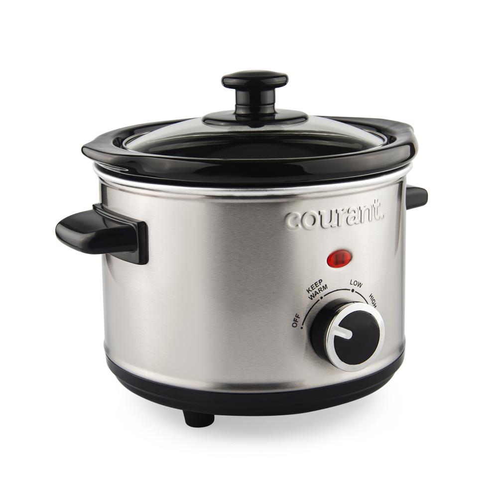 1.6 Quart Slow Cooker, Stainless Steel