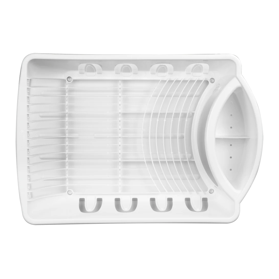 DISH DRAINER SET-JUMBO-WHITE