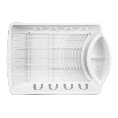 DISH DRAINER SET-JUMBO-WHITE