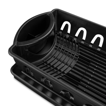 DISH DRAINER SET-JUMBO-BLACK