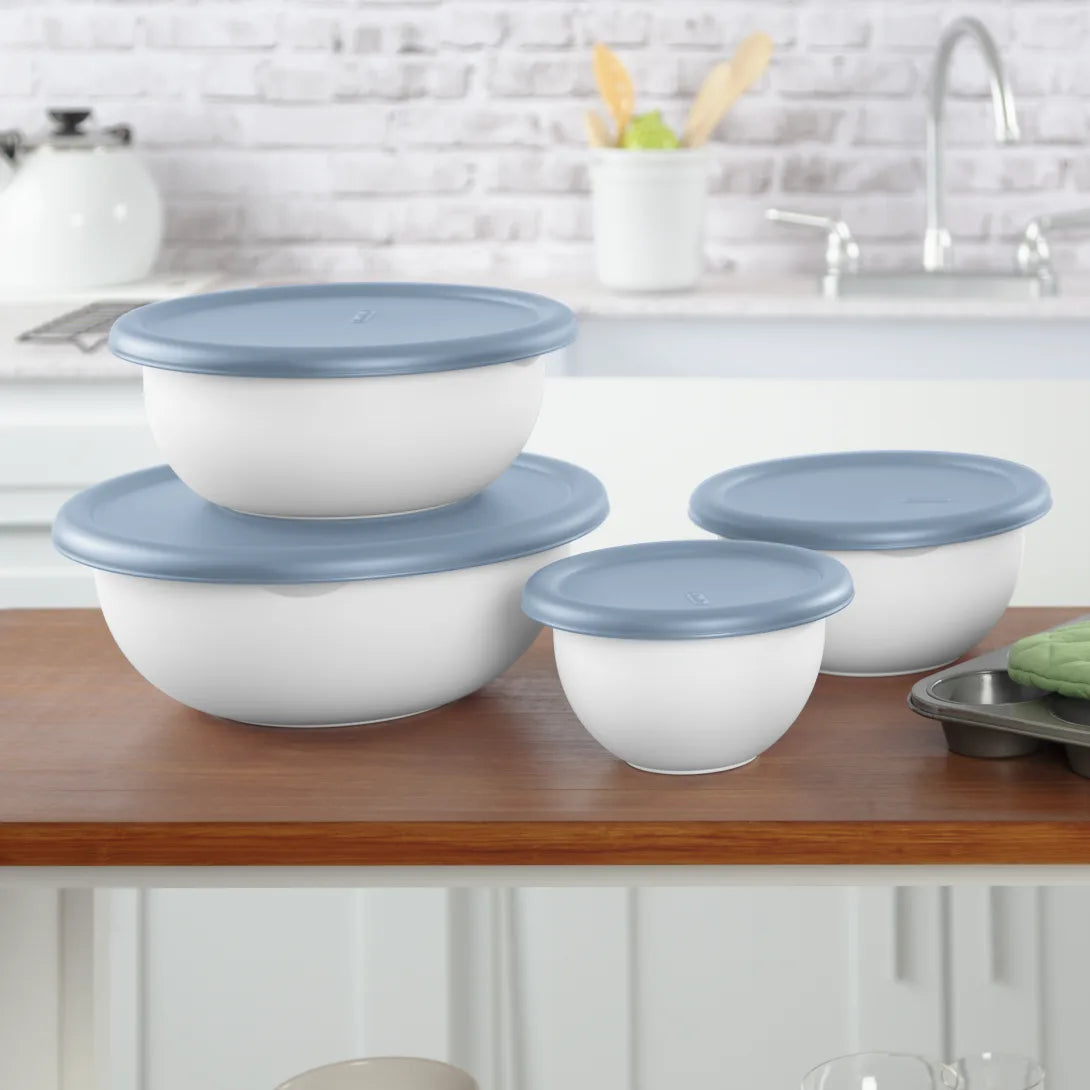 BOWL SET OF 4 w/COVERS-