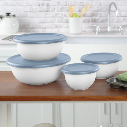 BOWL SET OF 4 w/COVERS-