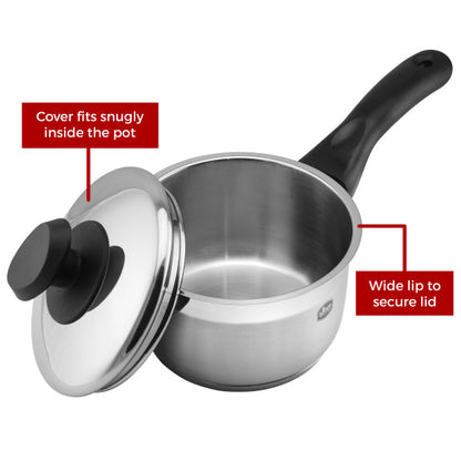 YBM 13pc Stainless Steel Cookware Black Handle