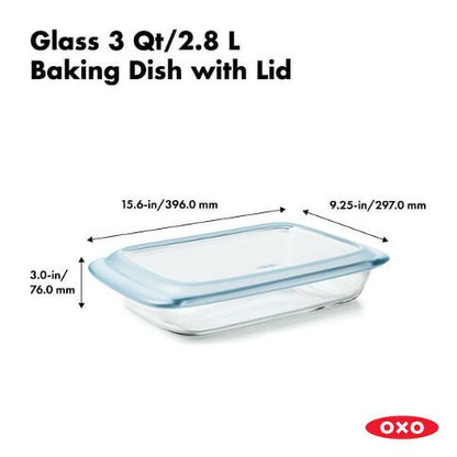 OXO Good Grips 3 Qt Glass Baking Dish With Lid