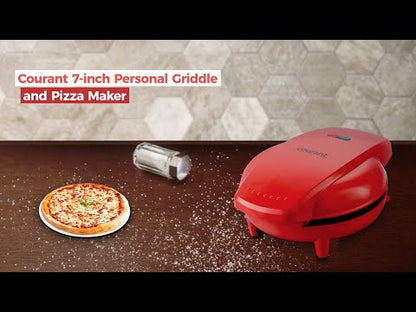 Courant 7-inch Personal Griddle and Pizza Maker - Black