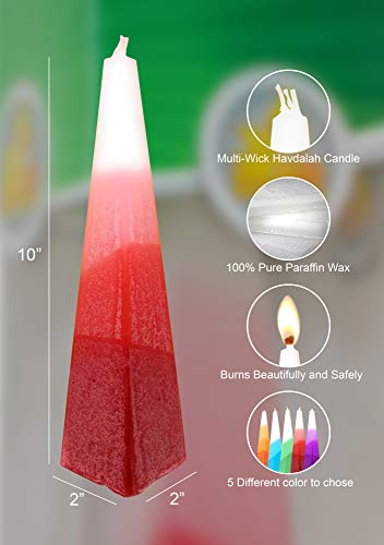 pyramid shaped havdalah candles assorted colors 2